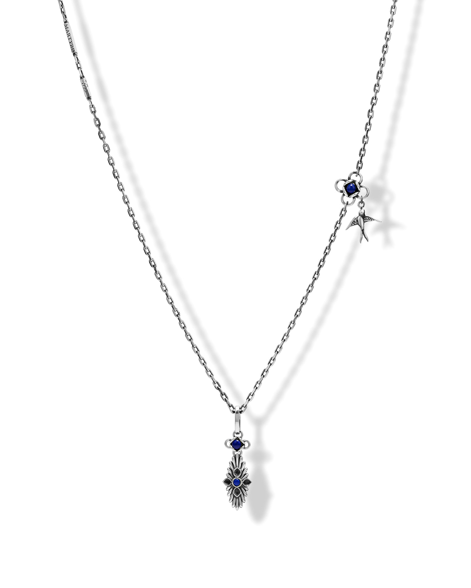 ネックレス・チョーカー [LAN ARCHIVE_official][1071] Blue Needle Stone Necklace Le Bleu Bijoux Door Knocker Necklace – STONE AND STRAND