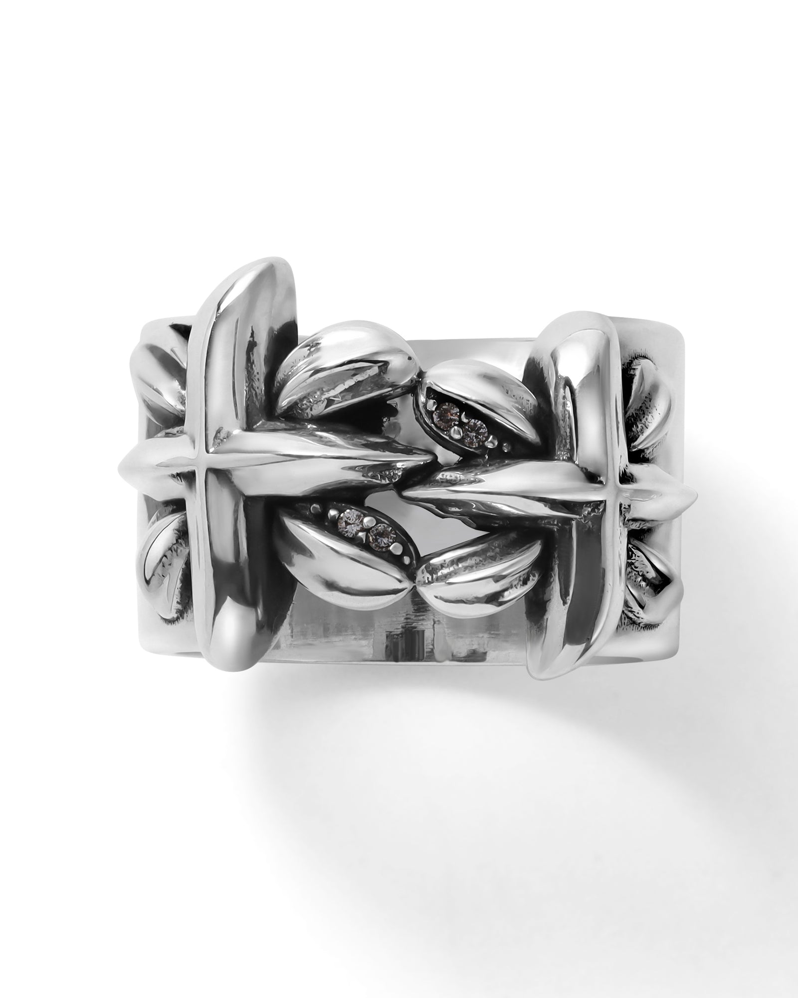 セレブ愛用【MARTYRE】The Laenorリング The Laenor Statement 925 Sterling Silver Chunky Band Ring