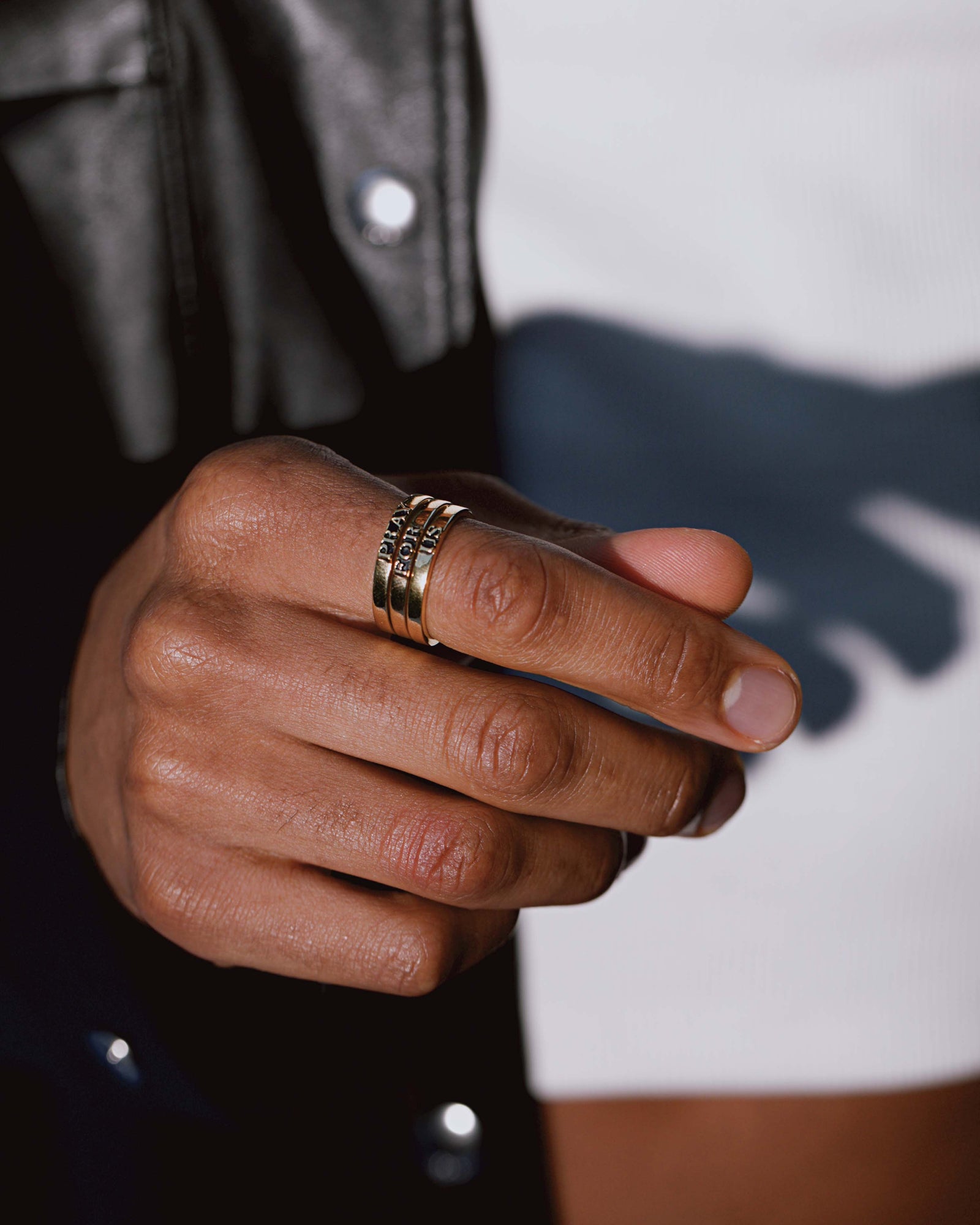 日本未発売【MARTYRE】Pray For USスタックリングセット GOLD Pray For Us' - Rings – Martyre